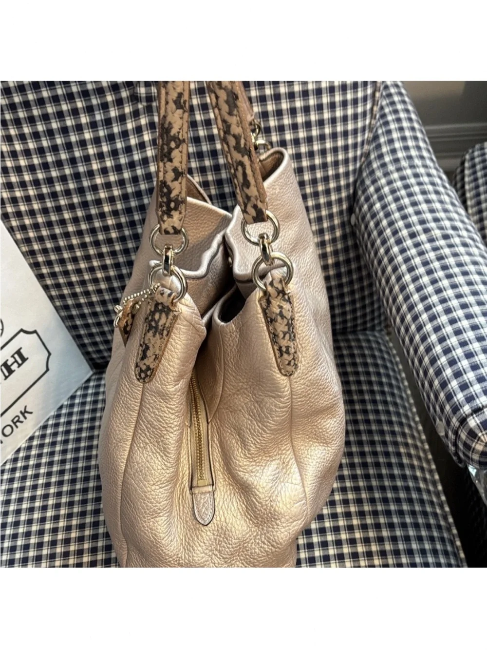 Coach Lexi Hobo Pearl Pink Leather Shoulder Bag